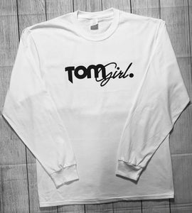 WHITE WORD LOGO LONG SLEEVE