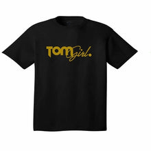 Load image into Gallery viewer, GOLD AND BLACK WORD LOGO “TEE”
